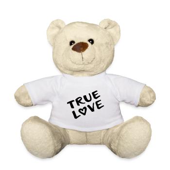true love true love - Teddy Bear - white - Front