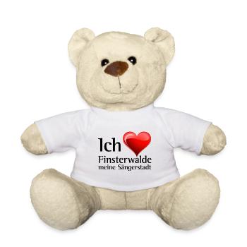Ich liebe meine Sängerstadt - "I love finsterwalde - Teddy - Weiß - Vorne