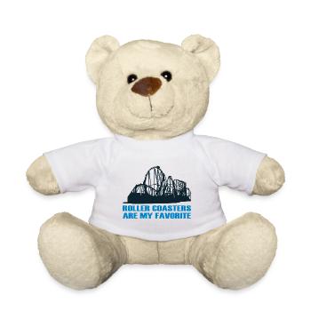 Cadeau d'amour de fan de parc à thème de montagnes russes favori - Nounours - blanc - Devant