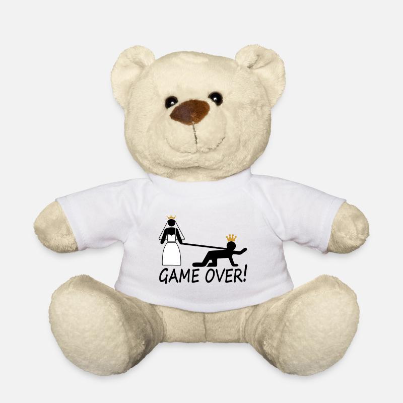 game over - Junggesellenabschied - lustig Geschenk - Teddy - Weiß