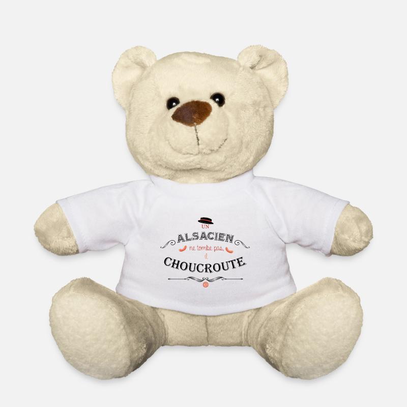 Un Alsacien ne tombe pas - Nounours - blanc