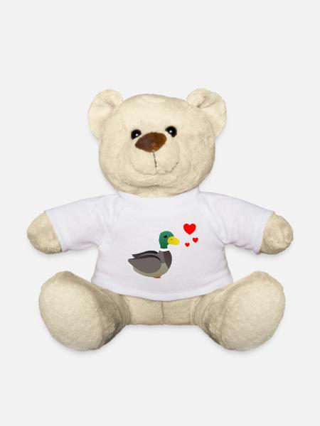Canard Saint-Valentin - Nounours - blanc