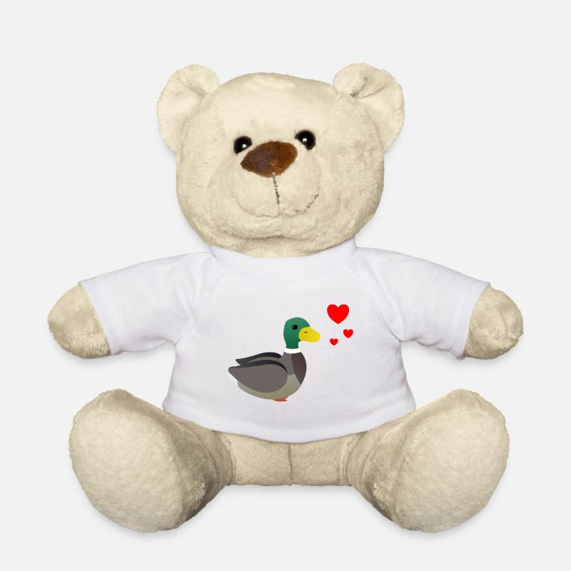 Ente Valentinstag - Teddy - Weiß
