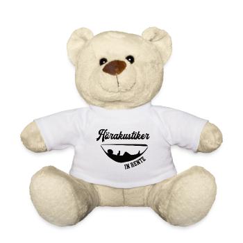 Hörakustiker in Rente Rentenbeginn Hörakustik Chef - Teddy - Weiß - Vorne