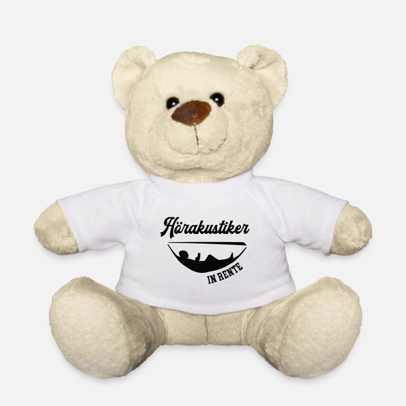 Hörakustiker in Rente Rentenbeginn Hörakustik Chef - Teddy - Weiß