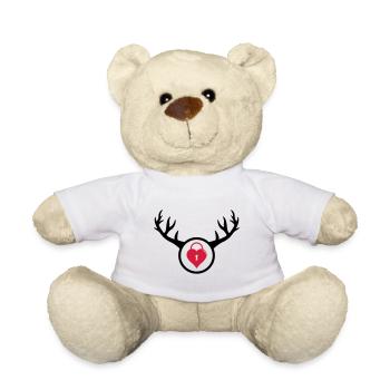 Cuckold - Der gehörnte Mann Geschenk Geburtstag - Teddy - Weiß - Vorne