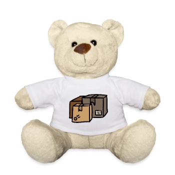 Packages Post Shipping Logistics - Teddy Bear - white - Front