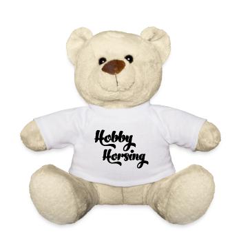Cheval sur bâton Cheval en poche Hobby Horsing Baby - Nounours - blanc - Devant