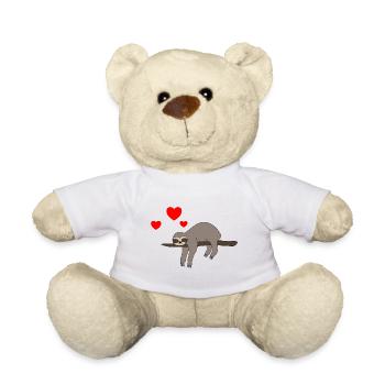 Paresseux Saint-Valentin 2 - Nounours - blanc - Devant