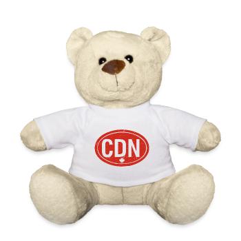 Canadian KFZ Kennzeichen - Teddy - Weiß - Vorne