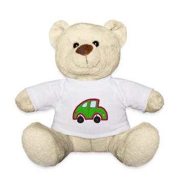grünes BuckelAuto - Teddy - Weiß - Vorne