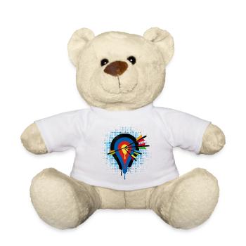 une cible et cinq flèches - Nounours - blanc - Devant