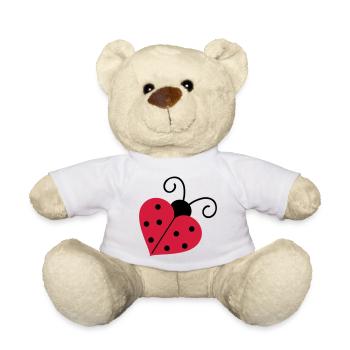 Marienkäfer Herz - Teddy - Weiß - Vorne