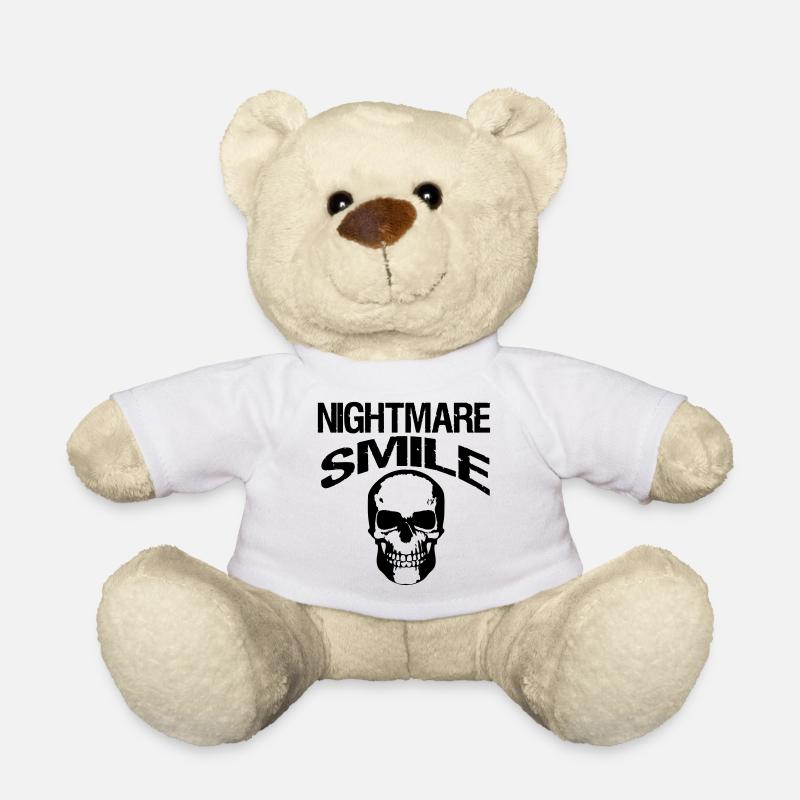 Nightmare Smile Halloween, Sprüche, Geschenk - Teddy - Weiß