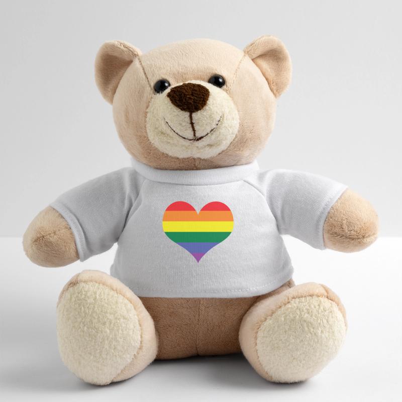Cœur LGBT mignon avec rainbow stripes Nounours