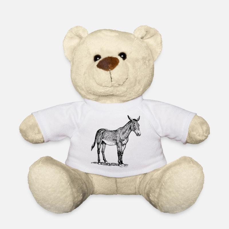 Donkey - Teddy Bear - white