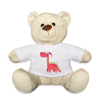 The sweet Christmas Dino - Christmas - Gift - Teddy Bear - white - Front