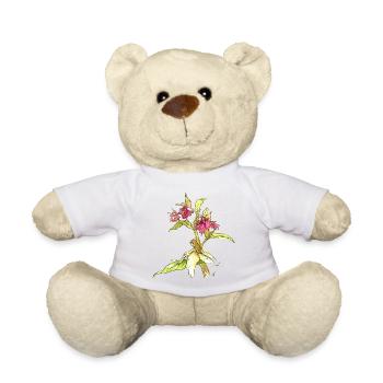 Comfrey and his elf - Teddy Bear - white - Front