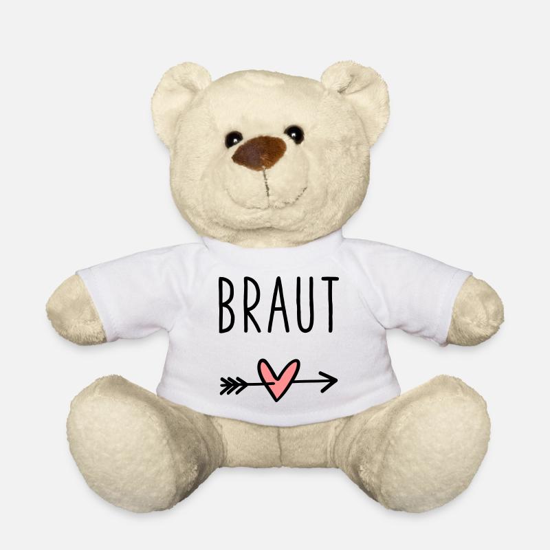 Braut Herz Amor Pfeil Junggesellenabschied - Teddy - Weiß
