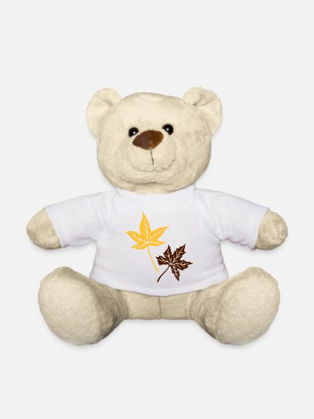 Automne, feuilles, automne, feuilles - Nounours - blanc