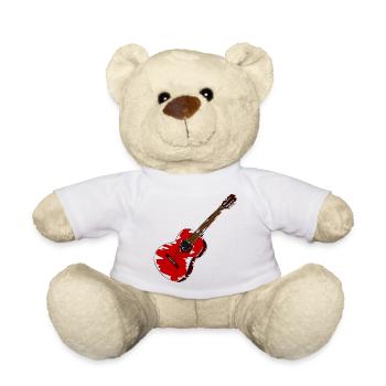 Gitarre Gitarrist Musiker - Teddy - Weiß - Vorne