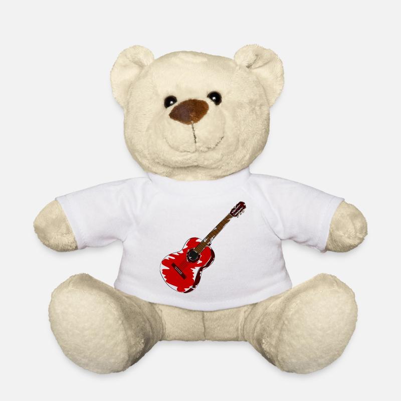 Gitarre Gitarrist Musiker - Teddy - Weiß
