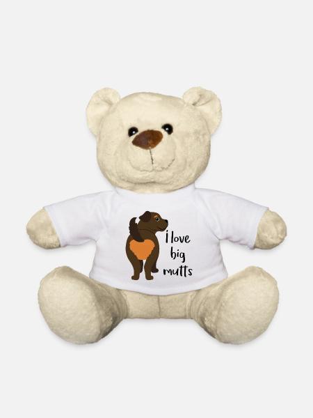 I Love Big Mutts - Teddy Bear - white