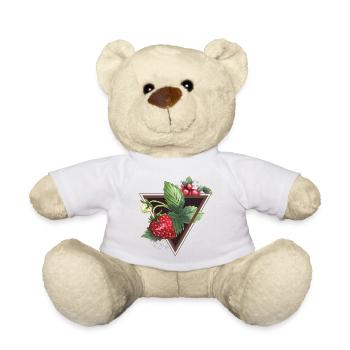 Aquarelle Fraises - Nounours - blanc - Devant