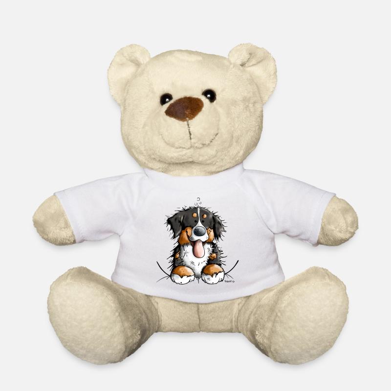 Happy Bernese Mountain Dog - Nounours - blanc