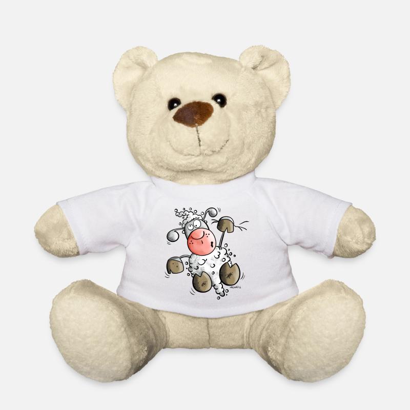 Weißes Schaf hängt ab - Teddy - Weiß