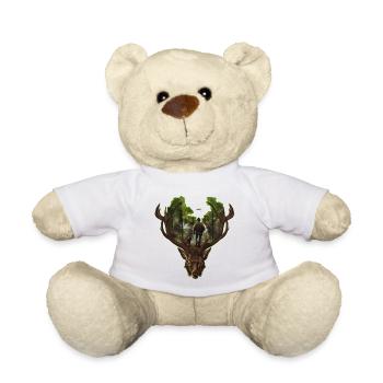 Jäger und Jagdhund unzertrennliche Freundschaft - Teddy - Weiß - Vorne