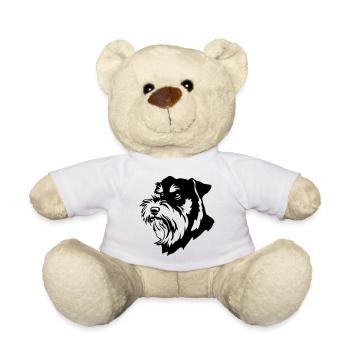 Tête Schnauzer - Nounours - blanc - Devant