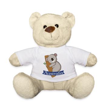 Australia - Teddy Bear - white - Front