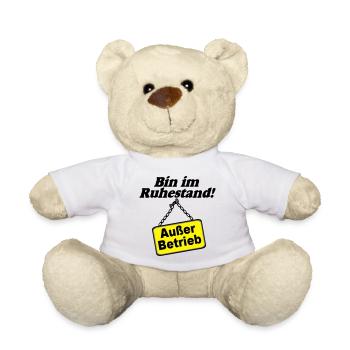 Rente Rentner Rentnerin Bin im Ruhestand(25) - Teddy - Weiß - Vorne