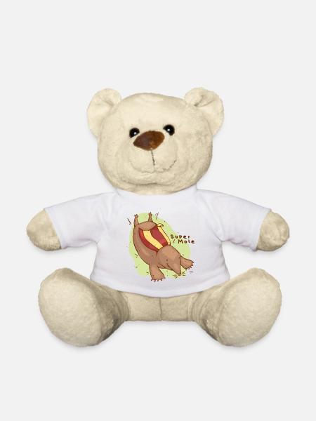 Super mole - Teddy Bear - white