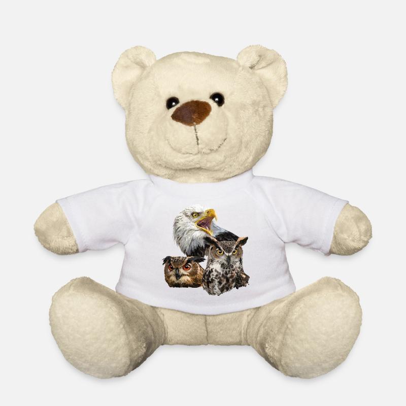 Amerikanischer Pigargo und Eulen - Teddy - Weiß