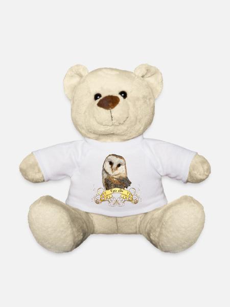 Barn owl - Teddy Bear - white