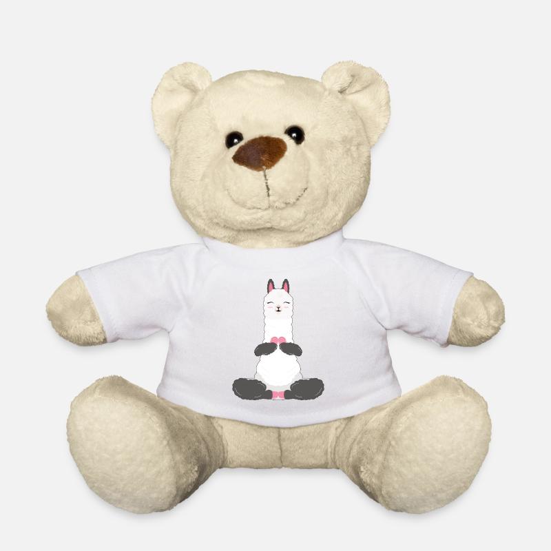 Lama Yoga llamaste - Teddy Bear - white