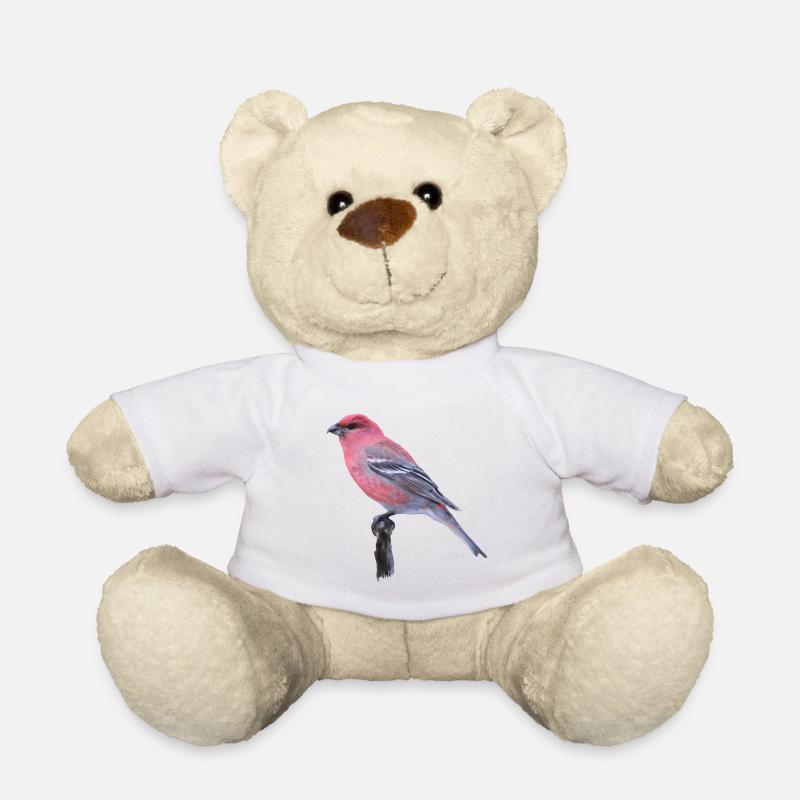 Cardinal aquarelle sur branche - Nounours - blanc
