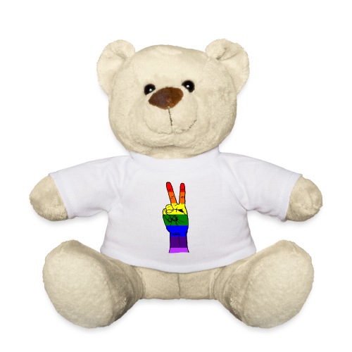Rainbow Peace Sign - Teddy