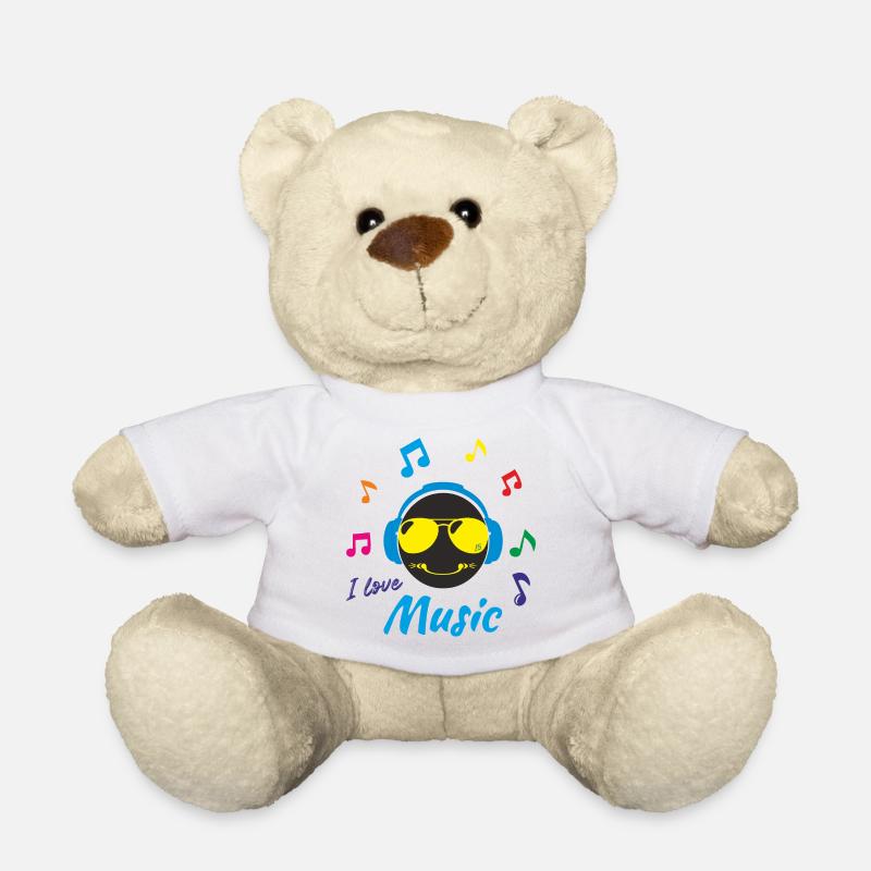 J'aime la musique - Nounours - blanc