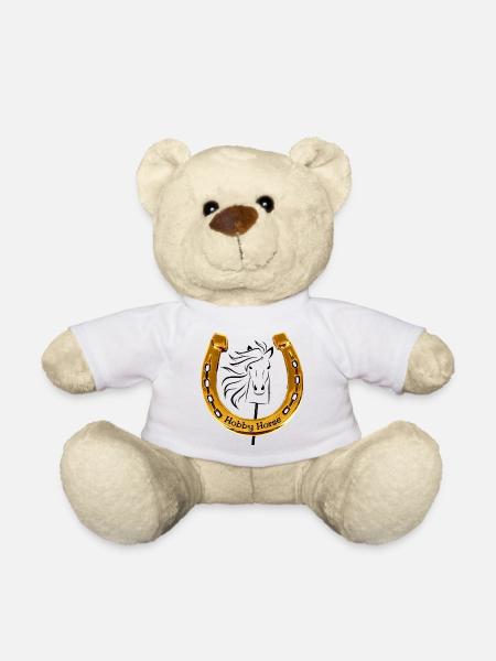 Hobby Horse horseshoe black - Teddy Bear - white