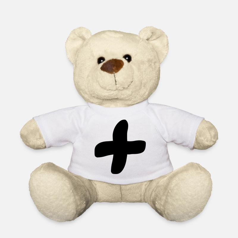 Plus signe de croix ombres plus signe augure - Nounours - blanc