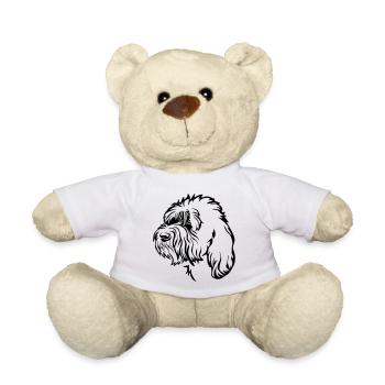 Petit Basset Griffon Vendéen tête - Nounours - blanc - Devant