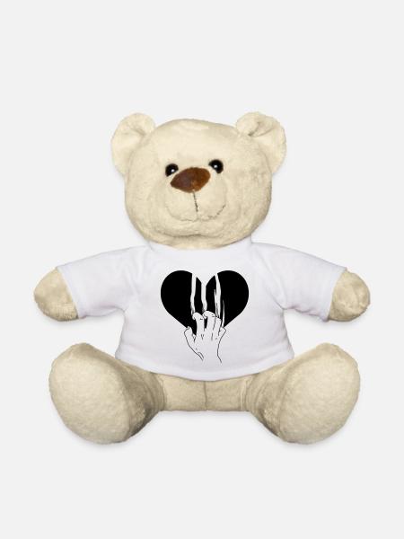 Amour déchiré au cœur brisé - Nounours - blanc