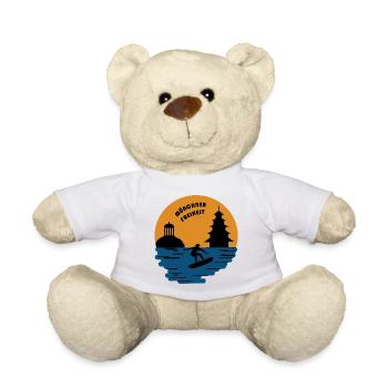 Münchner Freiheit in the English Garden - Teddy Bear - white - Front