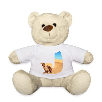 desert with camel j - Teddy Bear - white - Front