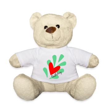 BIRTHDAY. HAPPY BIRTHDAY. HAPPY BIRTHDAY. - Teddy Bear - white - Front