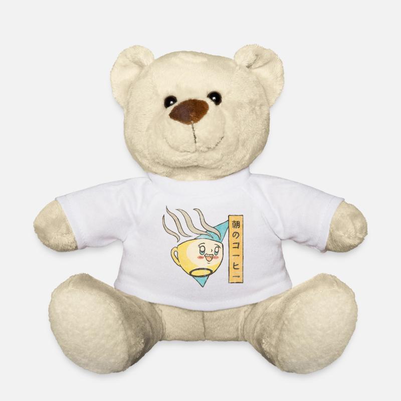 Morning Coffee - Teddy Bear - white