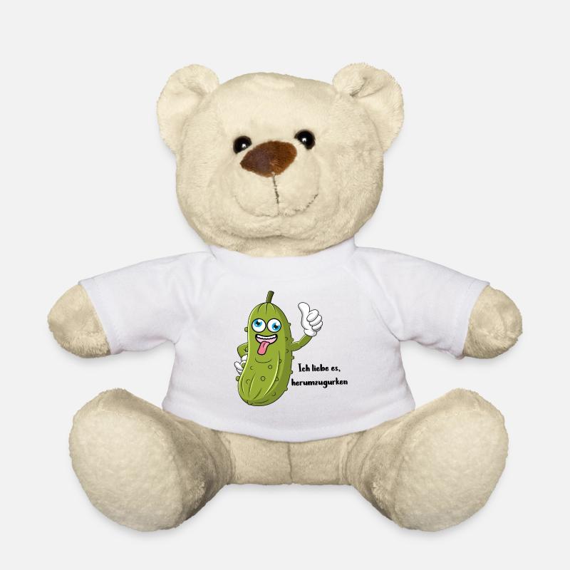 Herumgurken - lustige Gurke Geschenkidee - Teddy - Weiß